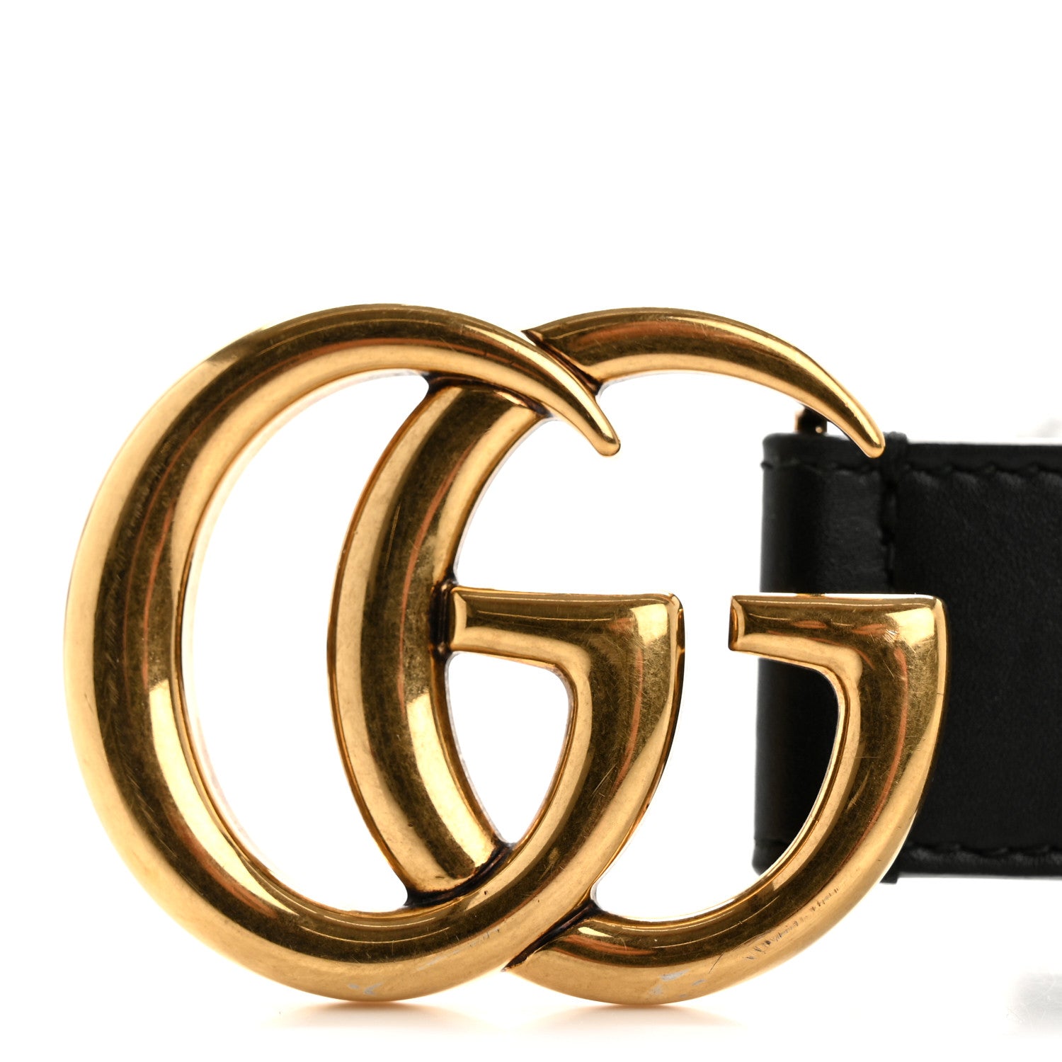 Gucci Calfskin Double G 30mm Belt 80 32 Black 6 of 8