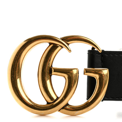 Gucci Calfskin Double G 30mm Belt 80 32 Black 6 of 8