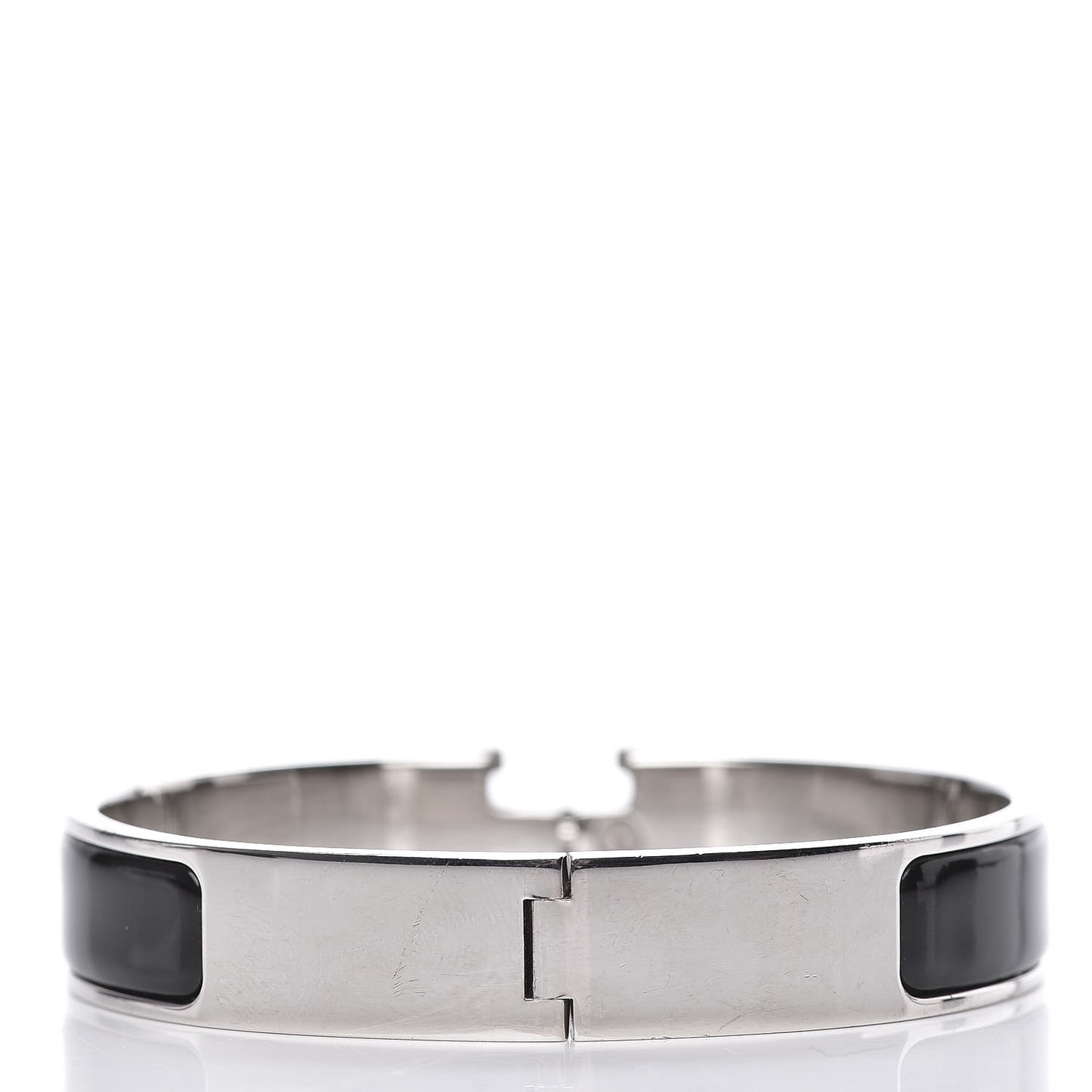 Enamel Narrow Clic Clac H Bracelet GM Black