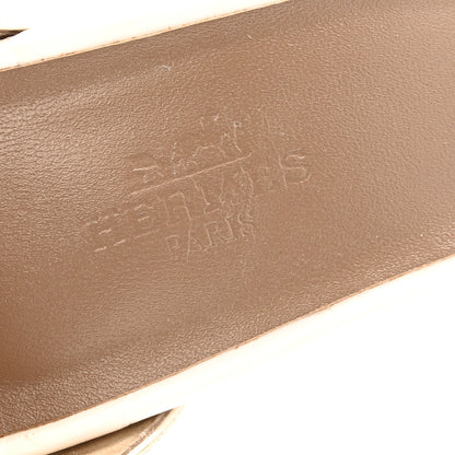 Hermes Matte Niloticus Crocodile Himalaya Premiere 105 Sandals 38 White 7 of 11