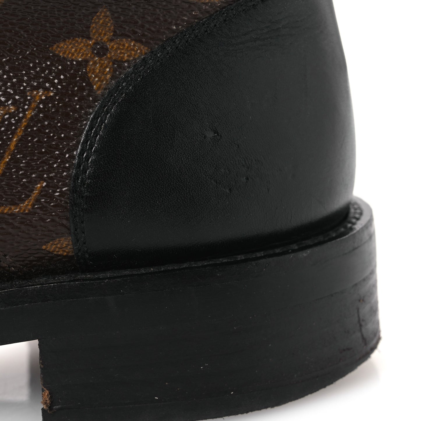Calfskin Monogram Wonderland Flat Ranger Boots 36.5 Black