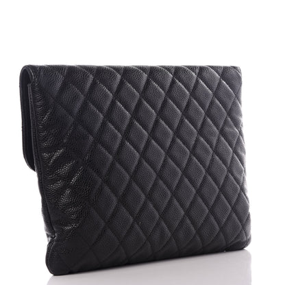 Chanel Caviar Quilted Medium Golden Class Pouch Black 2 of 8
