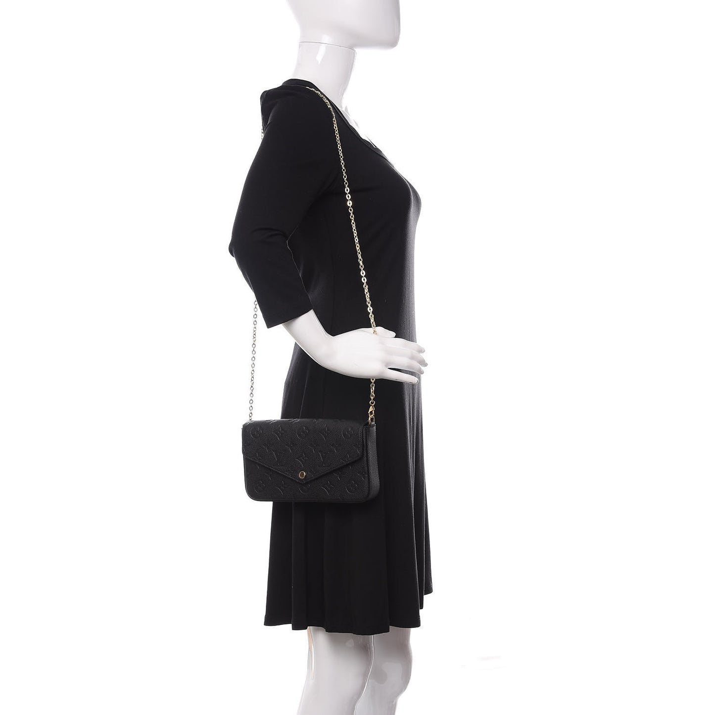 Empreinte Pochette Felicie Chain Wallet Black