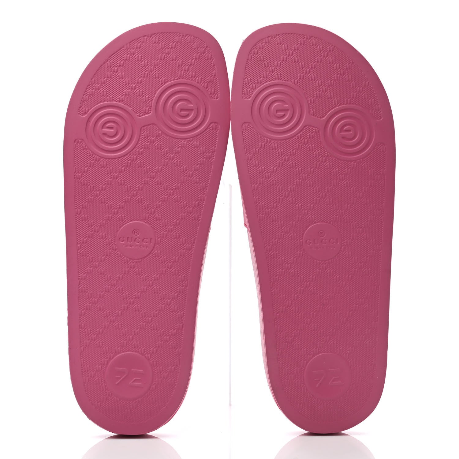 Gucci Rubber Womens Logo Slide Sandals 38 Fuchsia 5 of 6