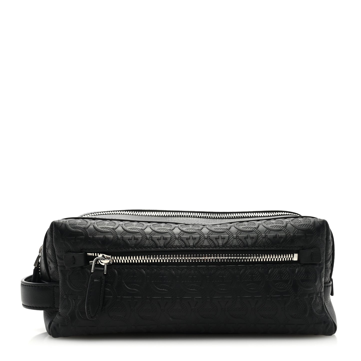 Calfskin Gancini Embossed Toiletry Pouch