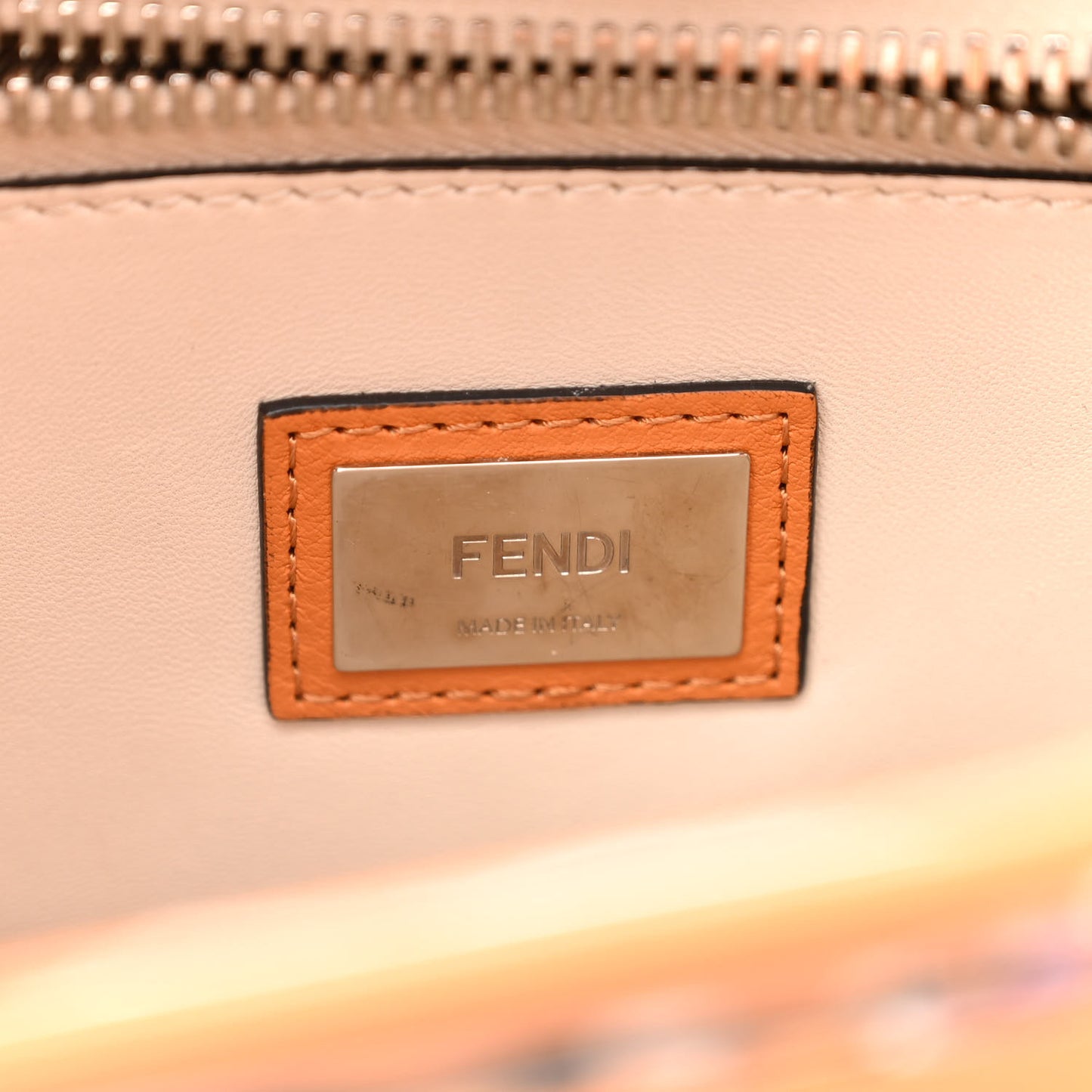 Vitello Seta Shiny Nappa Plexiglass Granite Medium Peekaboo Iconic Satchel Ginger Latte