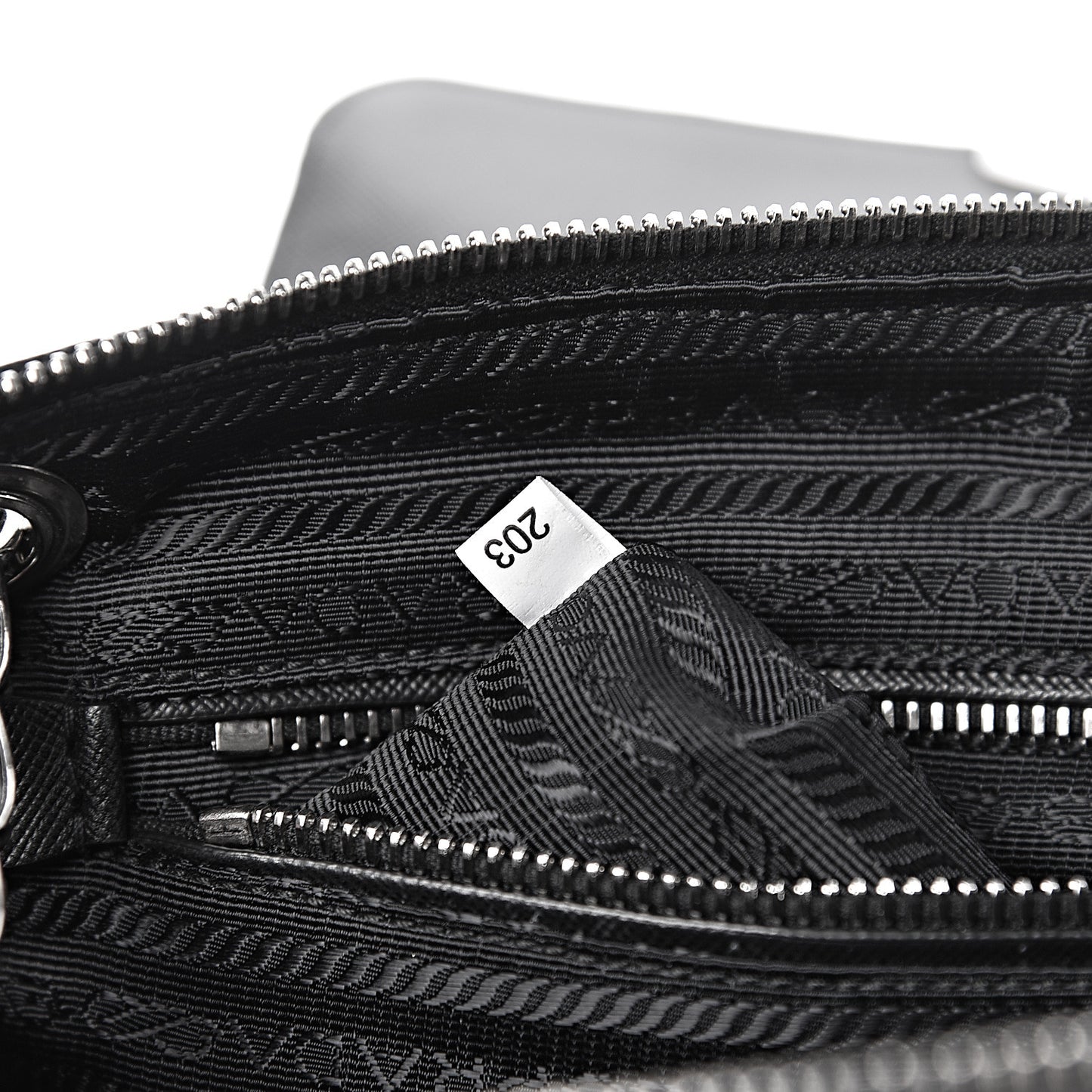Nylon Tessuto Impuntu Quilted Flap Black