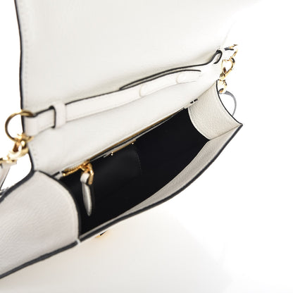 Miu Miu Goatskin Madras Ayers Crystal Embellished Shoulder Bag Bianco Rocci 5 of 6