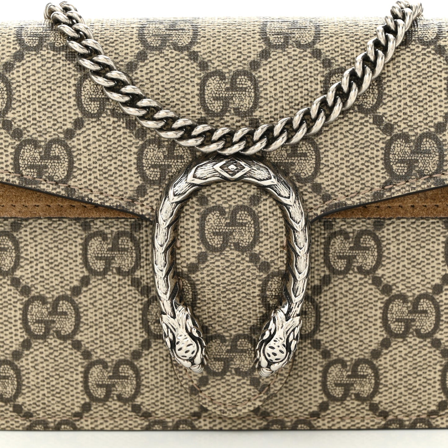 GG Supreme Monogram Super Mini Dionysus Shoulder Bag Taupe
