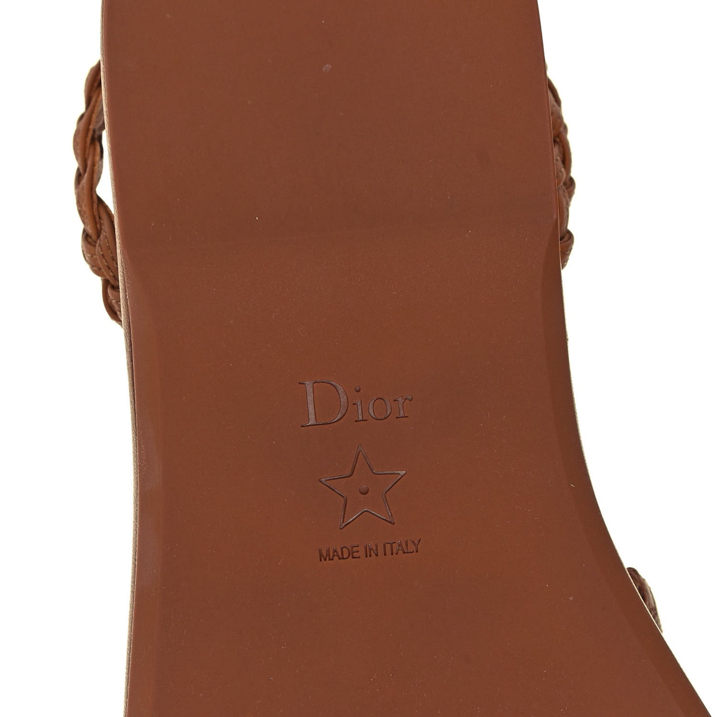 Calfskin Egee Sandals 37.5 Golden Saddle