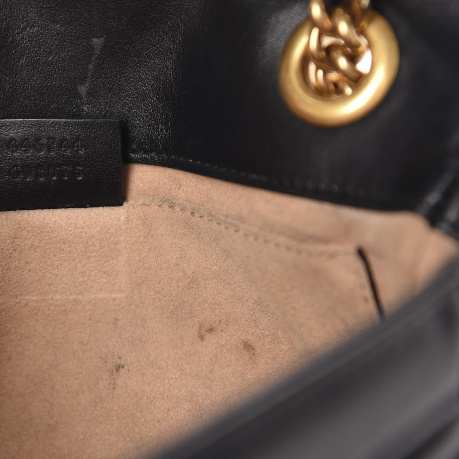 Gucci Calfskin Matelasse Mini GG Marmont Shoulder Bag Black 12 of 17