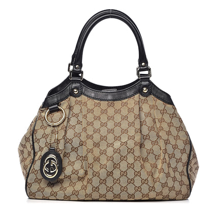 Gucci Monogram Medium Sukey Tote Beige Ebony Black 1 of 14