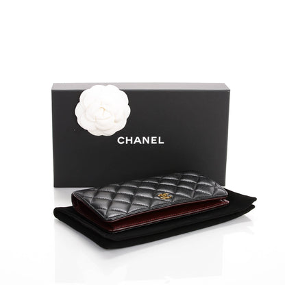 Chanel Caviar Quilted Yen Wallet Black 4 of 8