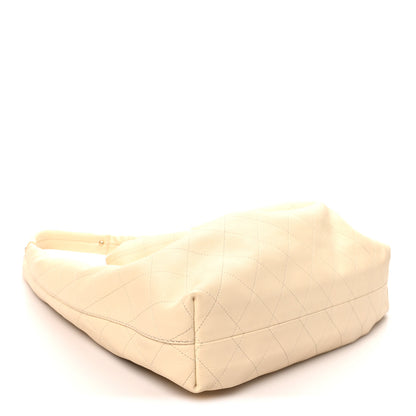Chanel Calfskin Quilted Maxi Hobo Beige 4 of 10
