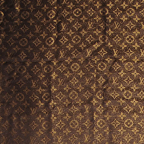 Silk Lurex Wool Monogram Shine Shawl Brown