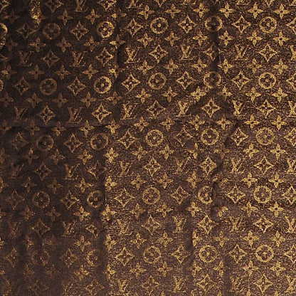 Louis Vuitton Silk Lurex Wool Monogram Shine Shawl Brown 1 of 6