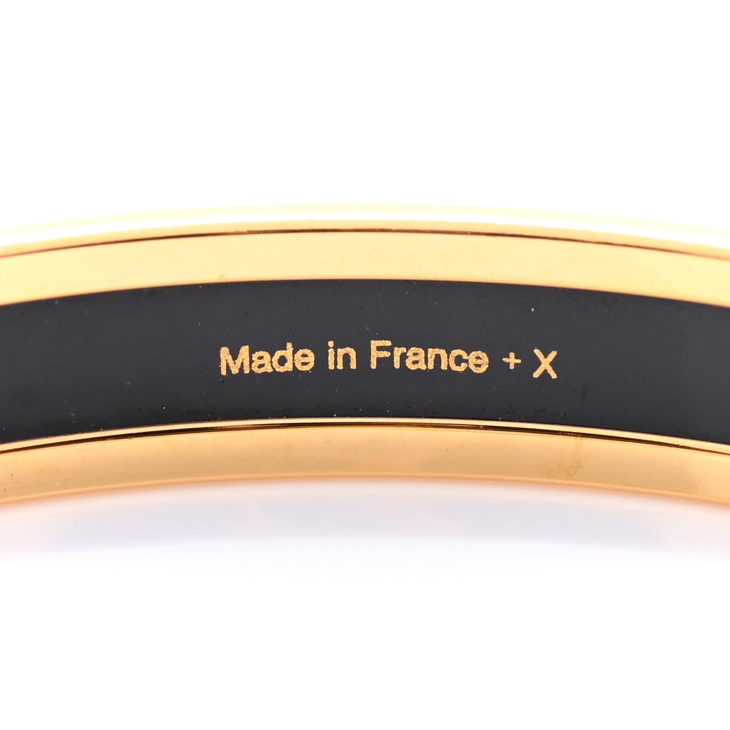 Enamel Printed Narrow Sellier Bracelet 65 White