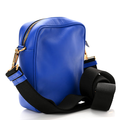 Versace Calfskin Mini La Medusa Messenger Bag Blue 3 of 9