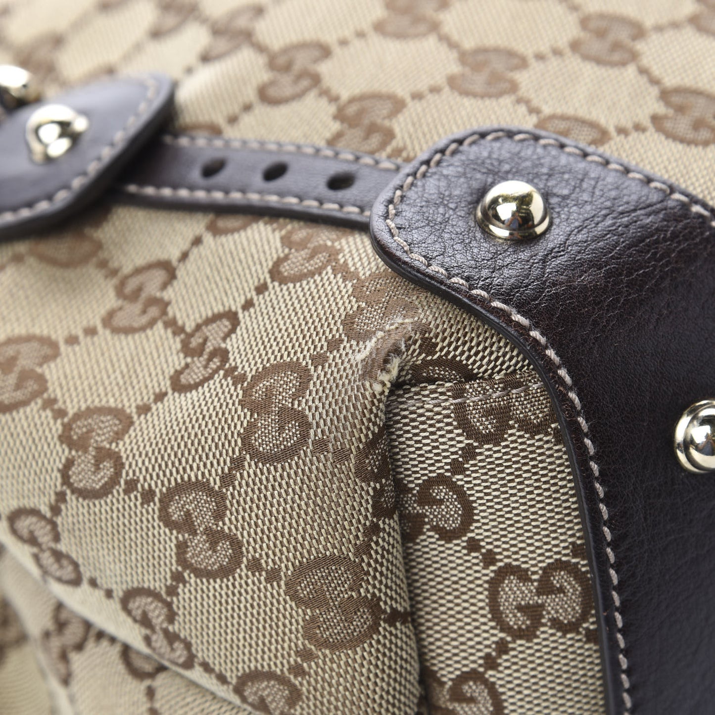 Monogram Small Pelham Shoulder Bag Dark Brown