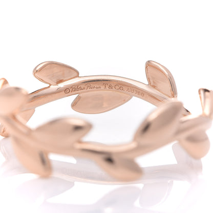 Tiffany 18K Rose Gold Narrow Paloma Picasso Olive Leaf Band Ring 52 6 4 of 4