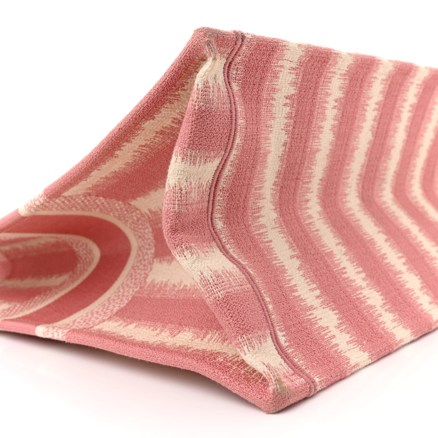 Christian Dior CHRISTIAN DIOR Canvas Embroidered Large Striped Book Tote Pink 9 of 15