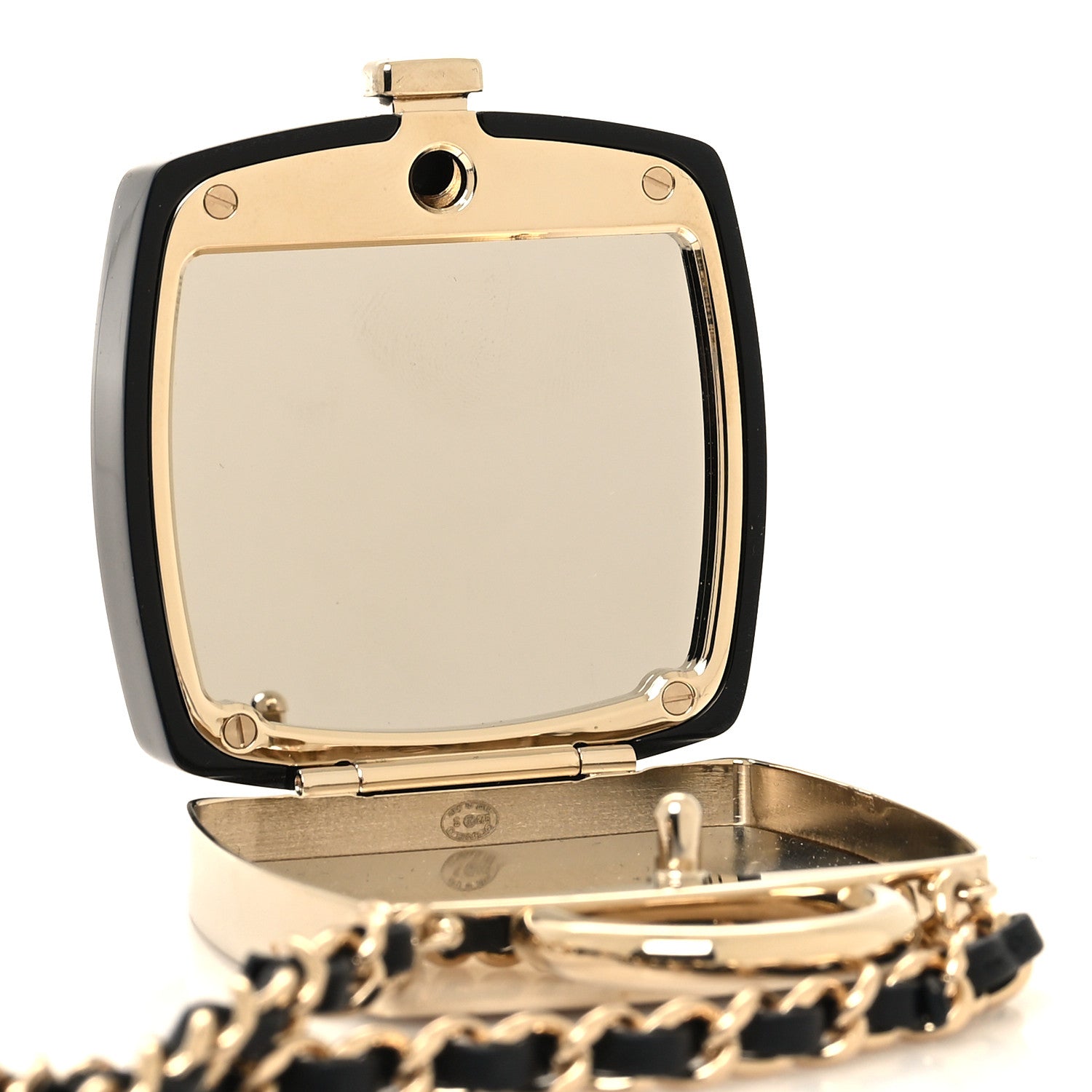 Chanel Pearl Resin Crystal Lambskin CC No 5 Eyeshadow Pendant Necklace Multicolor 4 of 5