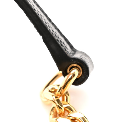 Saint Laurent Grain De Poudre Matelasse Chevron Monogram Envelope Chain Wallet Black 13 of 14