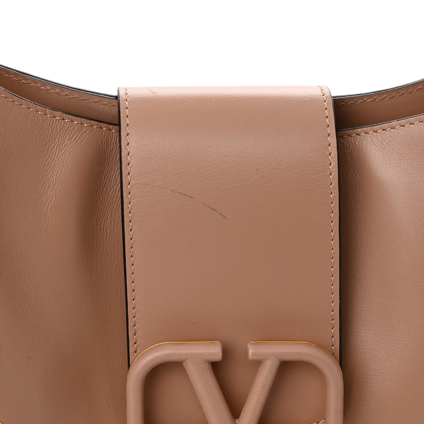 Smooth Calfskin VSling Hobo Bag Camel Rose