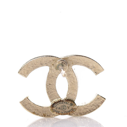 Chanel Crystal CC Earrings Gold 4 of 4