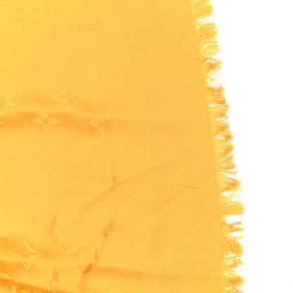 Louis Vuitton Wool Silk Monogram Shawl Safran 9 of 9