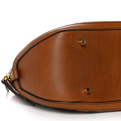Burberry Bridle Calfskin House Check Small Orchard Bowling Bag Deep Claret 15 of 34