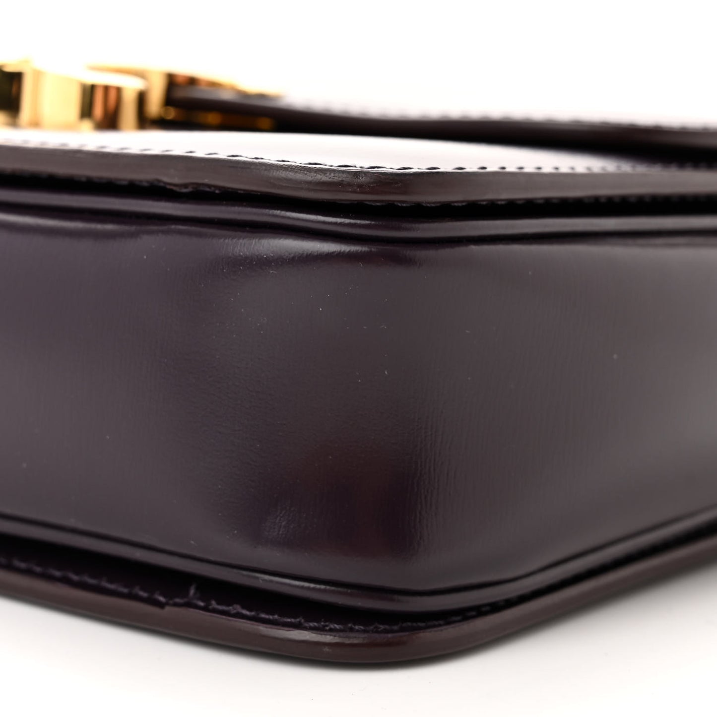 Shiny Calfskin Teen Triomphe Aubergine