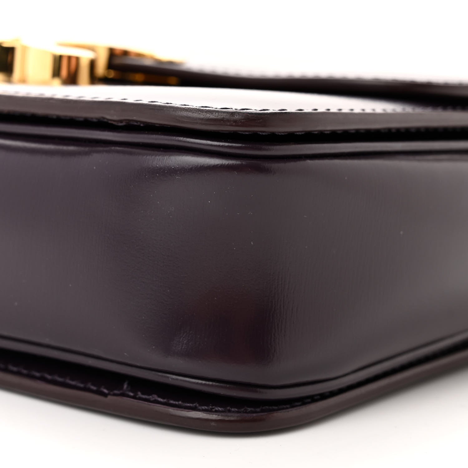 Celine Shiny Calfskin Teen Triomphe Aubergine 10 of 13