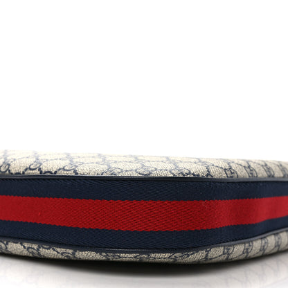 Gucci GG Supreme Monogram Textured Calfskin Web Large Attache Shoulder Bag Beige Blue 7 of 8