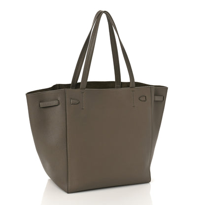 Celine Soft Grained Calfskin Small Belt Cabas Phantom Taupe 3 of 8