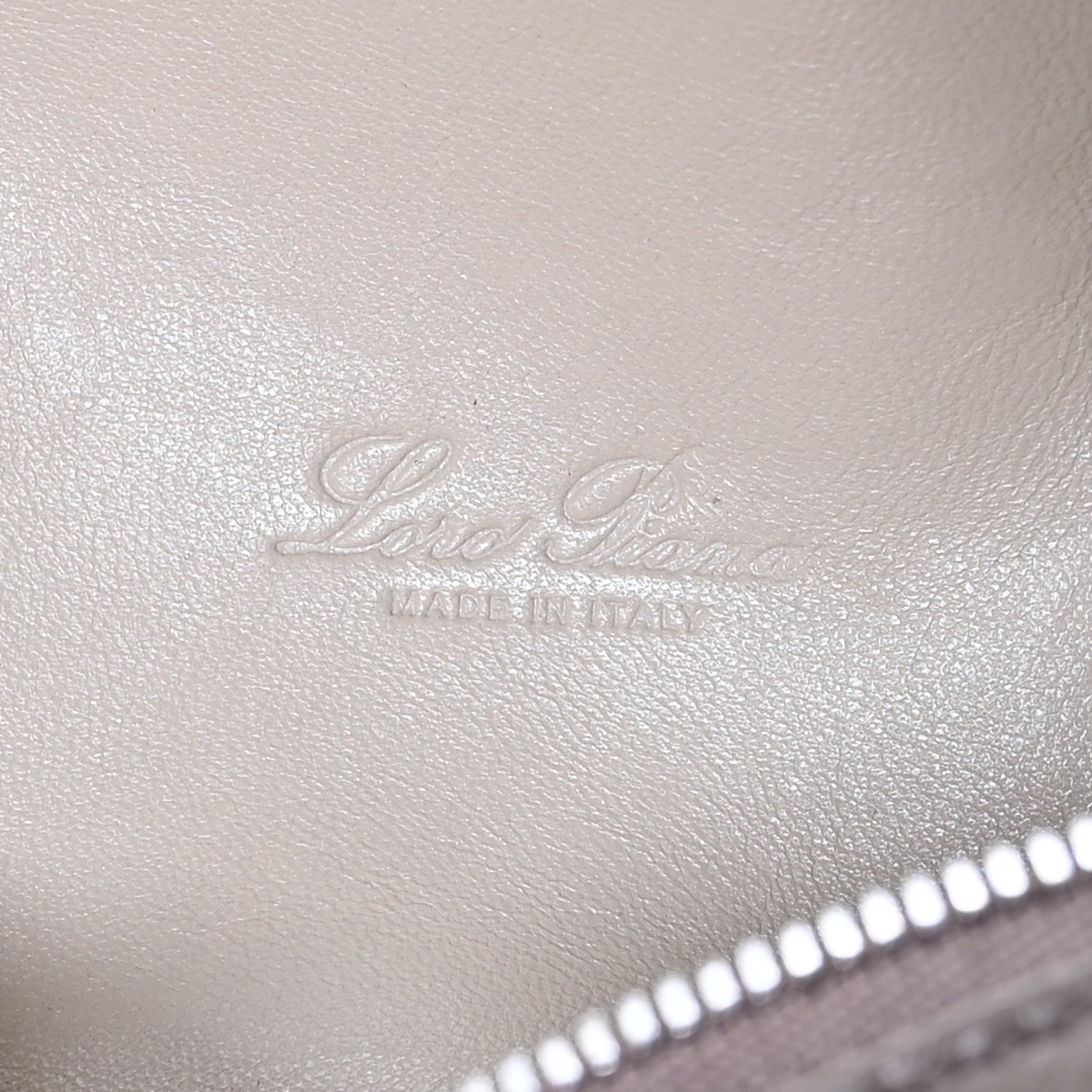 Loro Piana Grained Calfskin L19 Extra Pocket Pouch Warm Mastic 6 of 11
