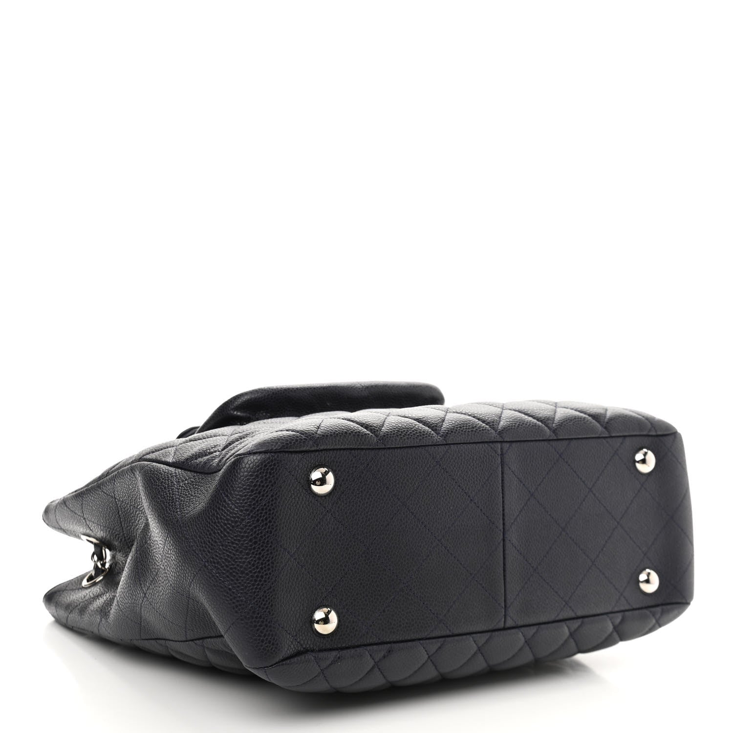 Chanel Caviar Quilted Flap Tote Navy Blue 4 of 11