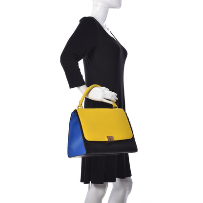 Celine Smooth Calfskin Tri-color Trapeze Sunflower 3 of 9