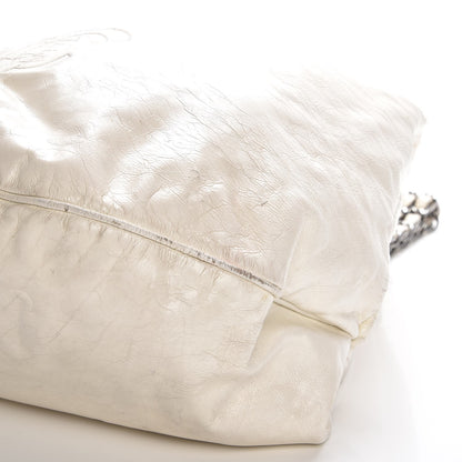 Chanel Lambskin Large Rock and Chain Hobo White 13 of 14