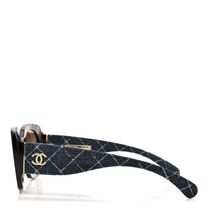 Chanel Denim Rectangle Sunglasses 5406 Tortoise 3 of 8
