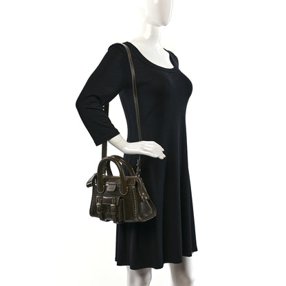 Chloe Shiny Tanned Calfskin Mini Edith Bag Deep Khaki 2 of 8