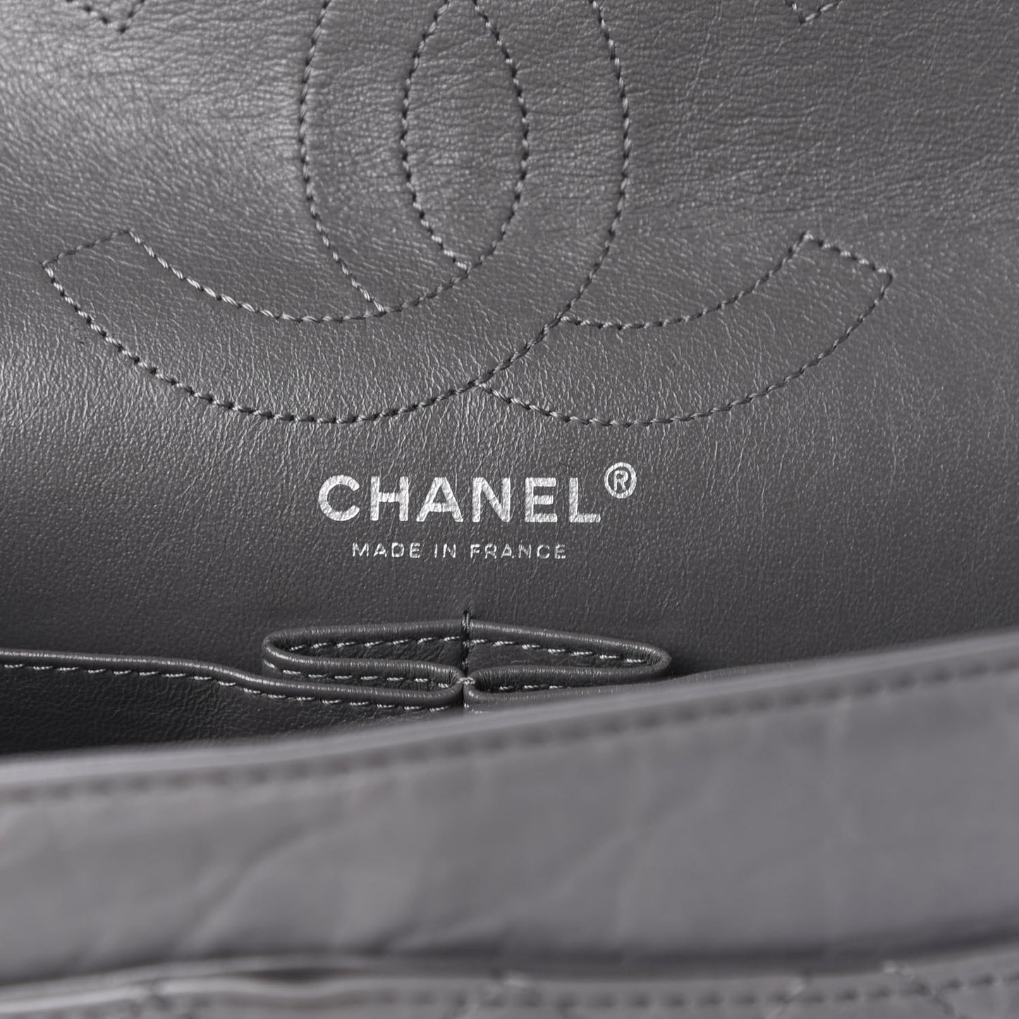 Aged Calfskin Quilted 2.55 Reissue 226 Flap Grey