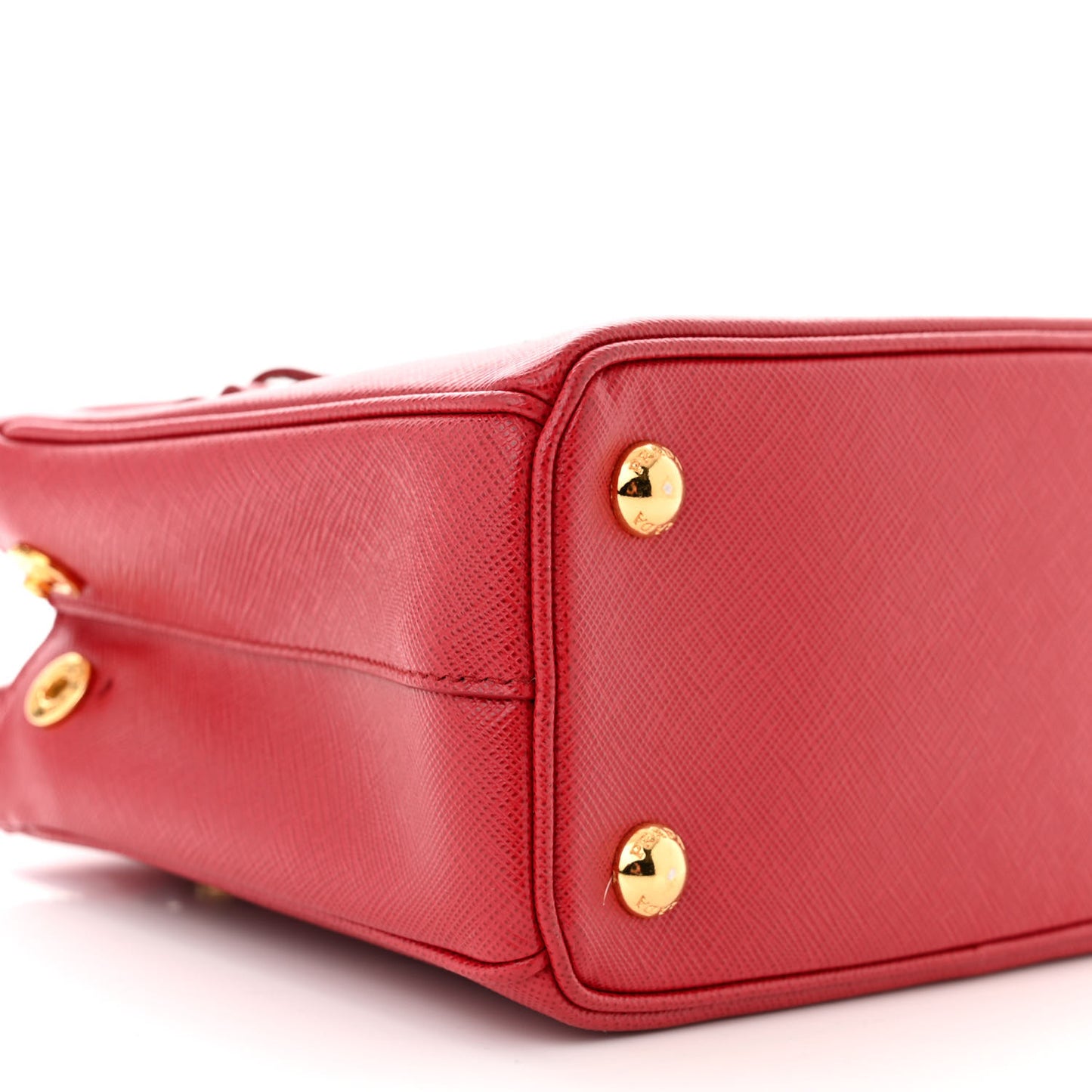 Saffiano Mini Galleria Double Zip Tote Fuoco