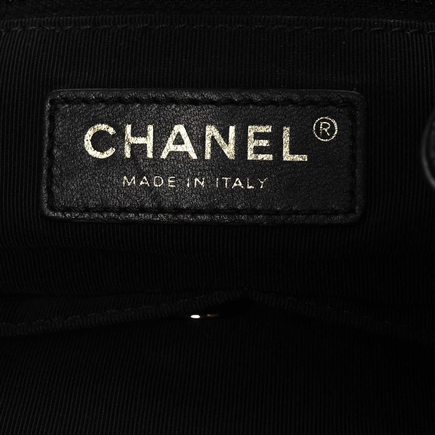 Chanel Lambskin Quilted Drawstring Bag Black 6 of 10
