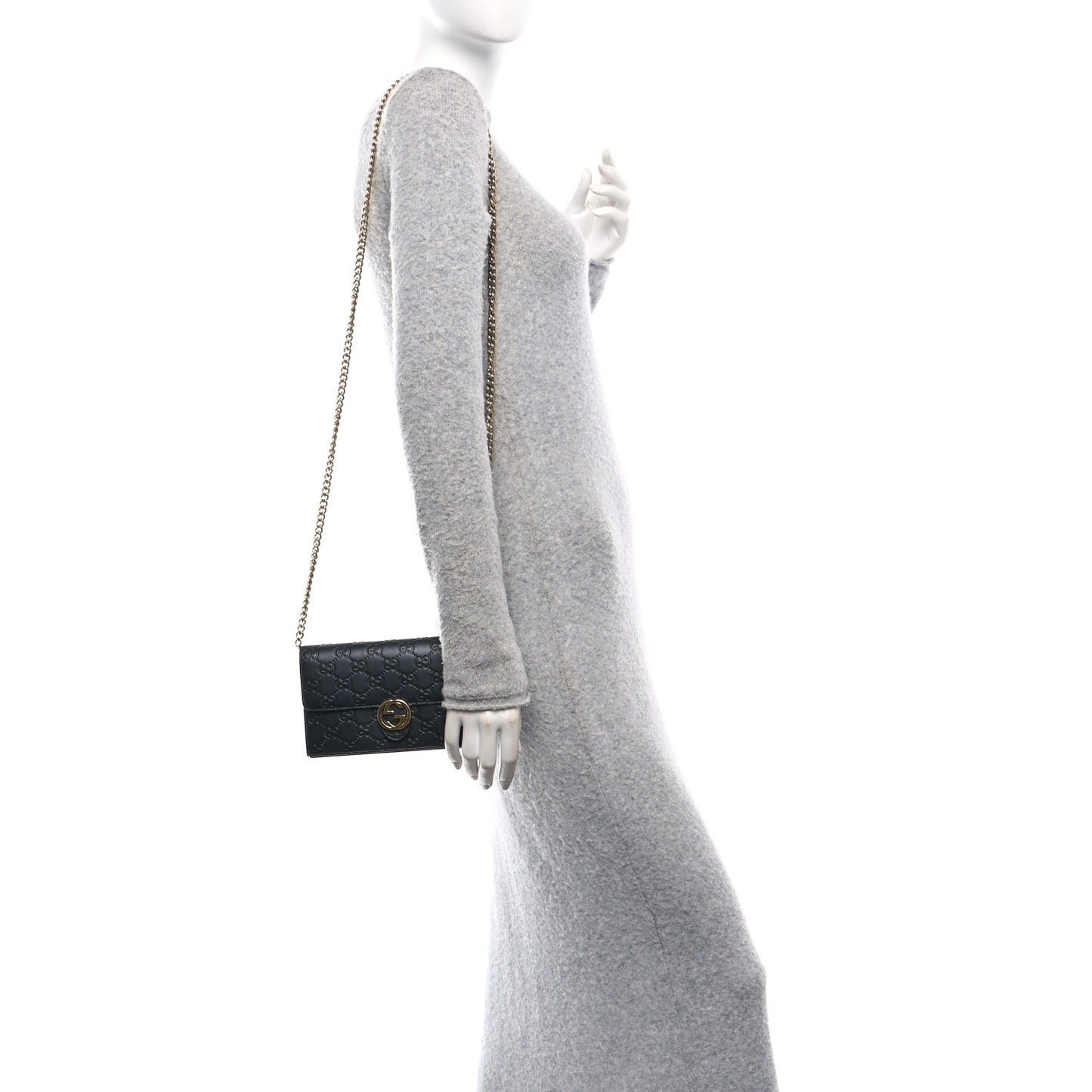 Guccissima Icon Chain Wallet Black