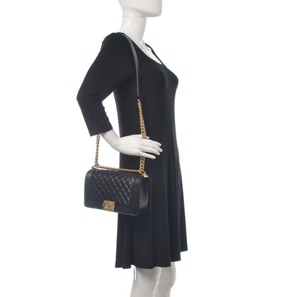 Chanel Caviar Quilted Medium Boy Flap Black 2 of 12