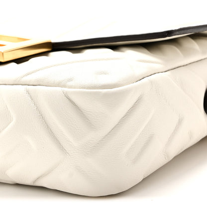 Fendi Nappa FF 1974 Embossed Mini Baguette White 10 of 10