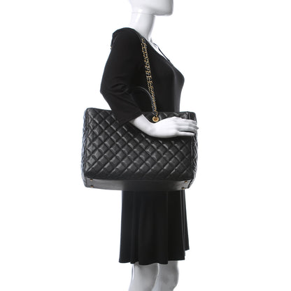 Chanel Caviar Quilted Large Coco Handle Shopping Tote Black 2 of 11