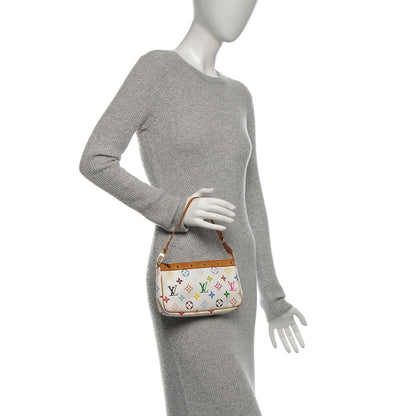 Louis Vuitton Monogram Multicolor Pochette Accessories White 2 of 9