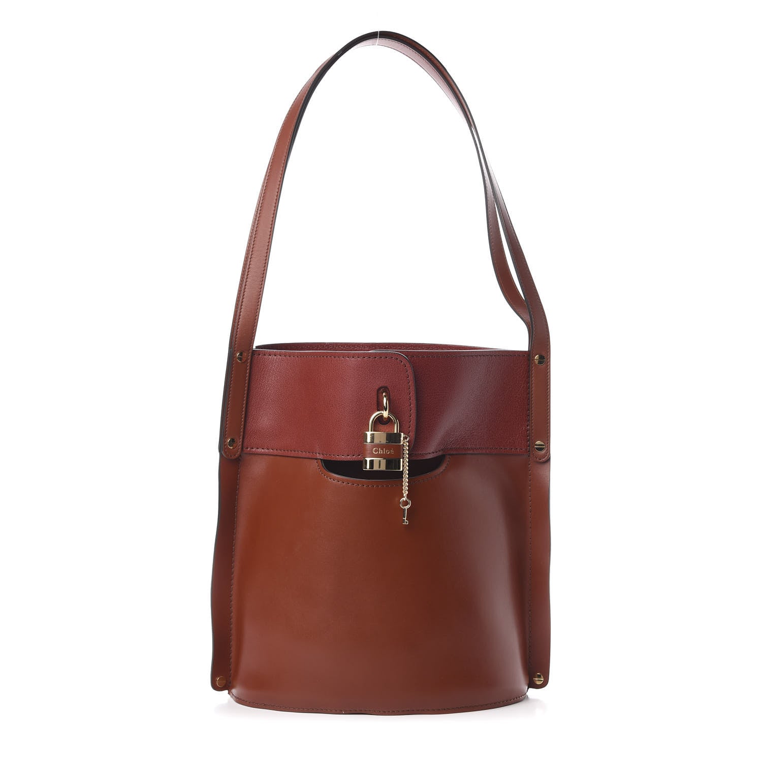 Chloe Smooth Calfskin Medium Aby Bucket Bag Brown 1 of 10